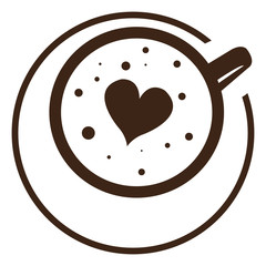 Isolated abstract coffee mug logo, Vector illustration