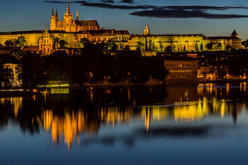 Fototapeta na wymiar Prague Castle after sunset. Europe, Czech republic.