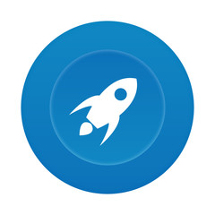 Fototapeta premium Runder 3D Button - Rakete