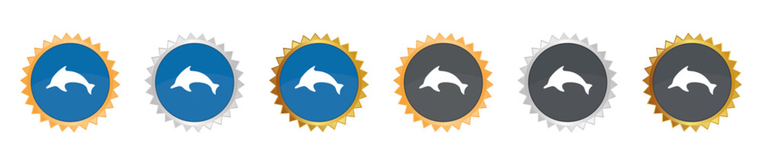 Delfin - Gezacktes Button-Set © Daniel Berkmann