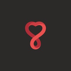 Black heart - sign, symbol.