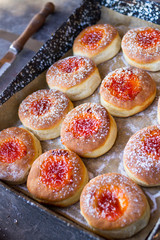 donut and powdered sugar