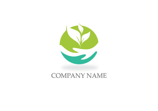 Round Save Ecology Nature Logo