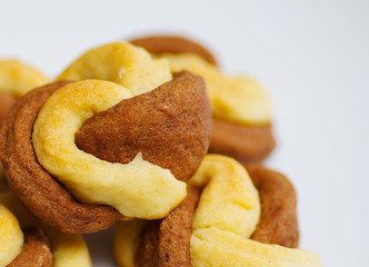 Close up of a delicious Turkish homemade savory cookies, tuzlu kurabiye