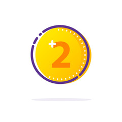 Gold Coin Icon. Line flat Vector sign