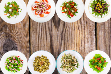 Different wood structure, blank template, abstract background