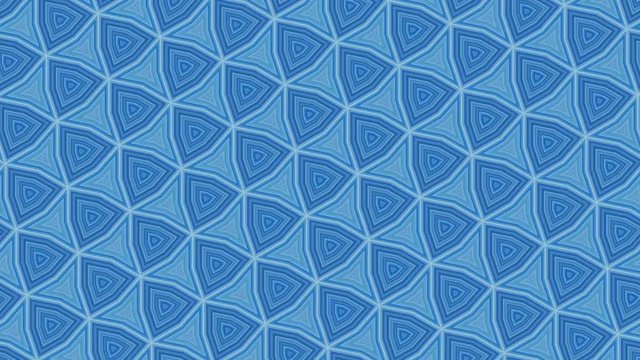 Animacion digital dinamica en malla geometrica y tonos azules que giran

