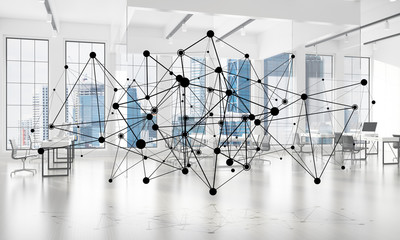 Networking and wireless connection as concept for effective modern business