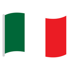 Isolated Italian flag on a white background, Vector illustration