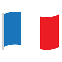 Isolated French flag on a white background, Vector illustration