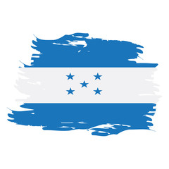 Isolated grunge textured flag of Honduras, Vector illustration - obrazy, fototapety, plakaty