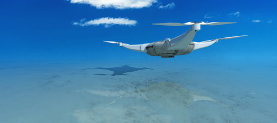  illustration of a flying drone