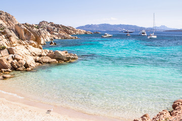 Beach of Cala Coticcio, Sardinia, Italy