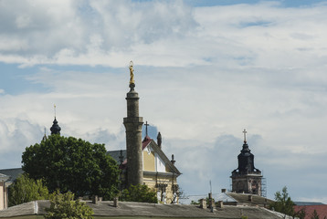 Naklejka premium Catholic church in spring
