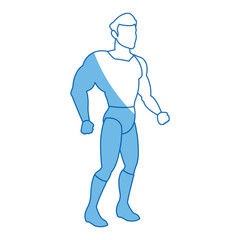 superhero wearing suit cape boots default image vector illustration