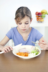 Child eating a meal