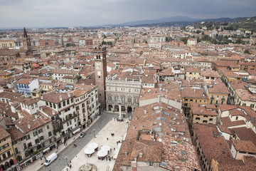 Panoramic view of the city of Verona (Italy)