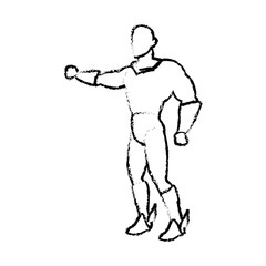 superhero wearing suit cape boots default image vector illustration