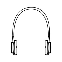 vr headphones sound music device technology vector illustration