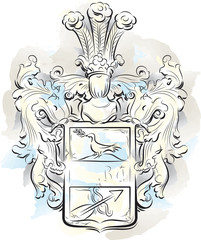 Vintage emblem in  Montenegro