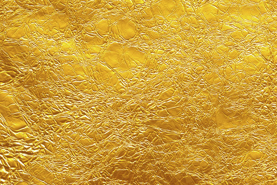 Gold foil abstract background texture
