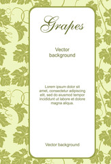 Vector background with vines in vintage style.