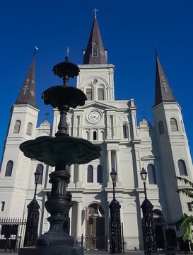 St Louis Cathedral in Jackson Square of the French Quarter in New Orleans, Louisiana
