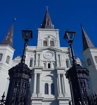 St Louis Cathedral in Jackson Square of the French Quarter in New Orleans, Louisiana