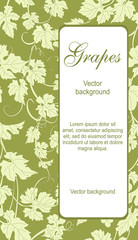 Vector background with vines in vintage style.
