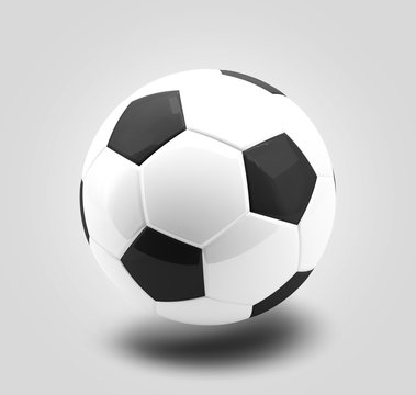 soccer ball football 3d rendering isolated
