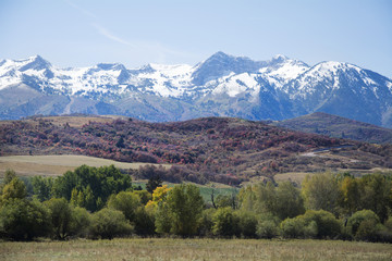 Utah snow peak mountains in northern utah near ogden and salt lake where winter sports are popular