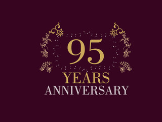 95 anniversary royal logo. Template logo 95th anniversary