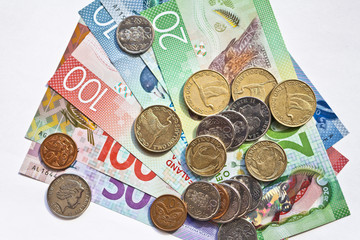 New Zealand money or currency