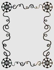 Creative frame on gray abstract background, greeting card