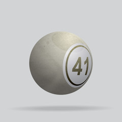 ivory crumpled material bingo ball