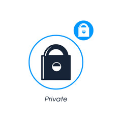 private. modern website icon