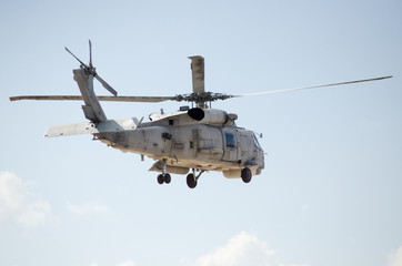 Fototapeta na wymiar Black hawk helicopter rescue team radar view