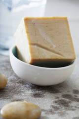 Illustration of organic cosmetics Alep soap