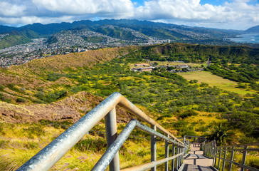 Fototapeta premium Diamond Head crater, Oahu island, Hawaii