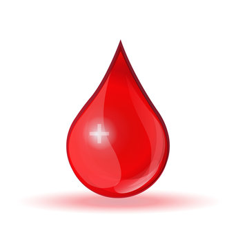 Blood drop donation logo vector image