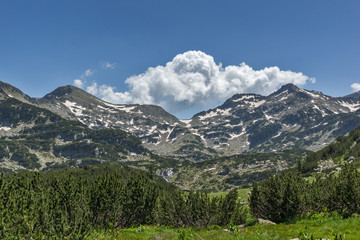 Panorama of Demirkapiyski chuki and Dzhano peaks, Pirin Mountain, Bulgaria