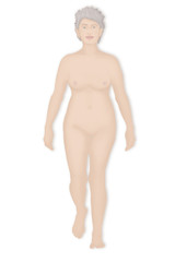 Fototapeta premium Silhouette of an elderly woman