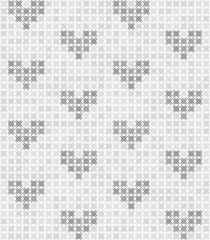 Gray pattern with hearts. Seamless vector background