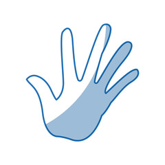 hand human with five finger show palm vctor illustration