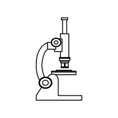 chemistry microscope for laboratory analysis equipment vector illustration