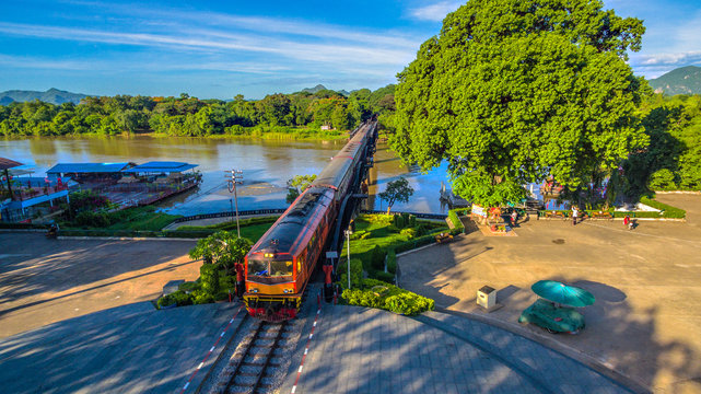 During World War Two Japan constructed the meter gauge railway line from Ban Pong, Thailand to Thanbyuzayat, Buma. 