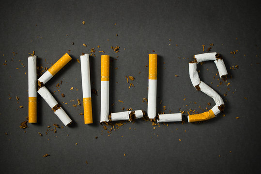 Smoking kills concept