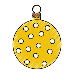 christmas ball isolated icon vector illustration design
