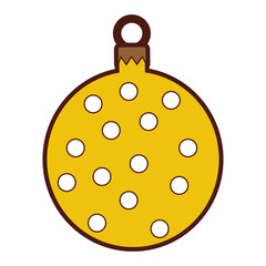 christmas ball isolated icon vector illustration design