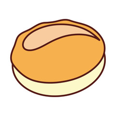 dinner roll loaf vector illustration graphic design icon
